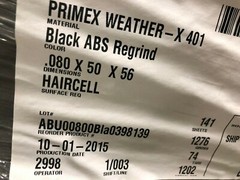 Primex X401 .080″ x 50″ x 56″ ABS Black Plastic Sheet Textured Haircell B