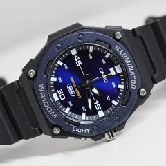 Casio MW-620H-2AV Men’s Black/Blue Analog Sport Watch 100M WR LED Light Resin