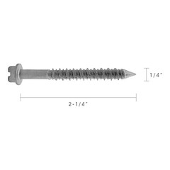 100-Pack 1/4 x 2-1/4″ 410 Stainless Steel Hex-Head Concrete Anchor Screws