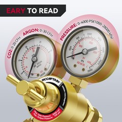 Argon CO2 Dual Regulator Gauge Flow Meter for Mig Tig Lincoln Welding Gas Welder
