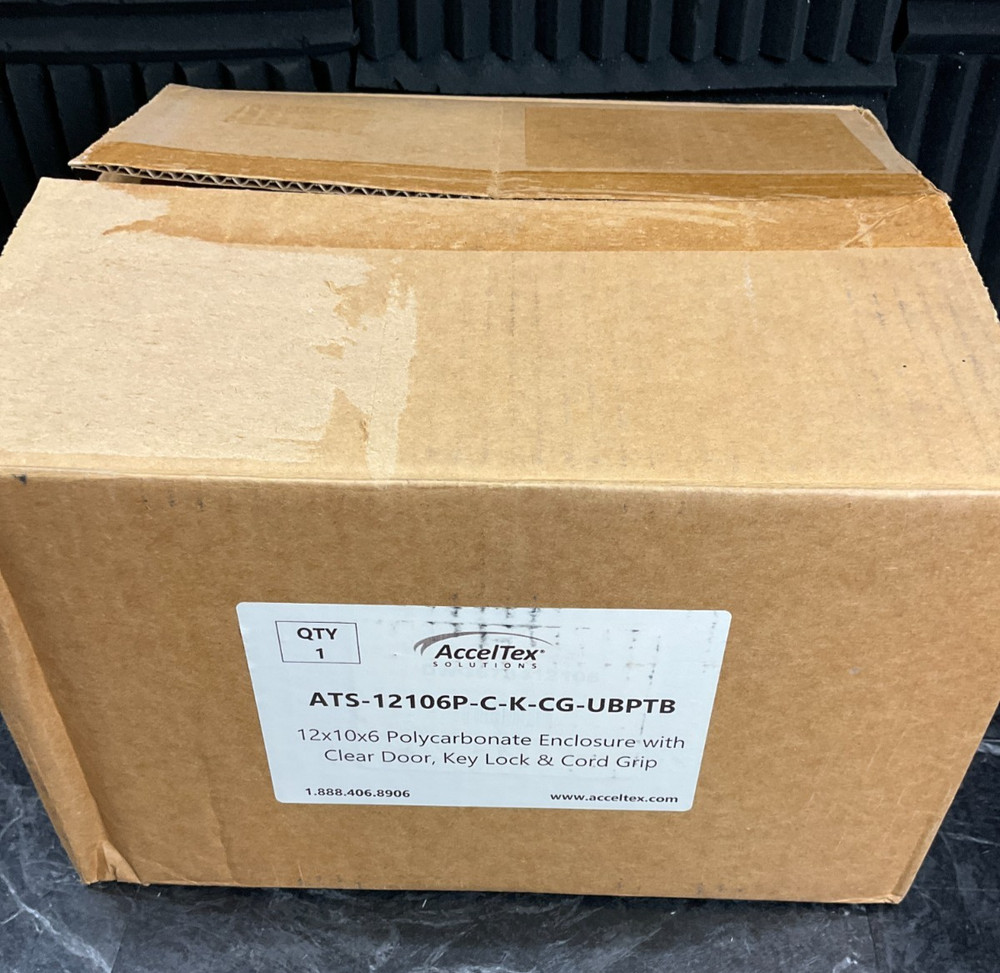 AccelTex Solutions Polycarbonate Enclosure 12″x10″x6″ ATS-12106P-C-L ❤️️ ✅ ❤️️ ✅