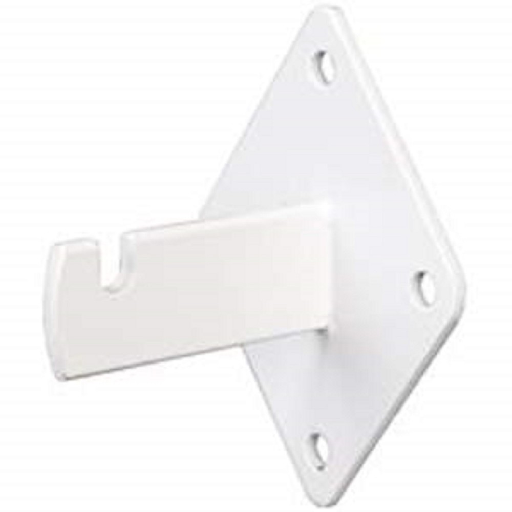 Gridwall Wall Mount Bracket – Grid Panel Mounting Brackets – White – 50 Pieces