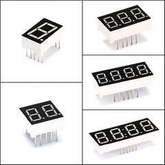 0.36 inch 0.56 inch Red LED Display 7 Segment Common Cathode/Anode 1 2 3 4 Digit