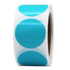 Circle Dot Stickers | 2″ Inches Round – 500 Pack | Pick One Color