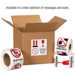 Tape Logic Aviditi Tape Logic 2″ x 3″,”This End Up” Red/White Warning Sticker…