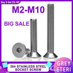 DIN7991 304 Stainless Steel Countersunk Allen Screws M2-M10 Hex Socket Bolt