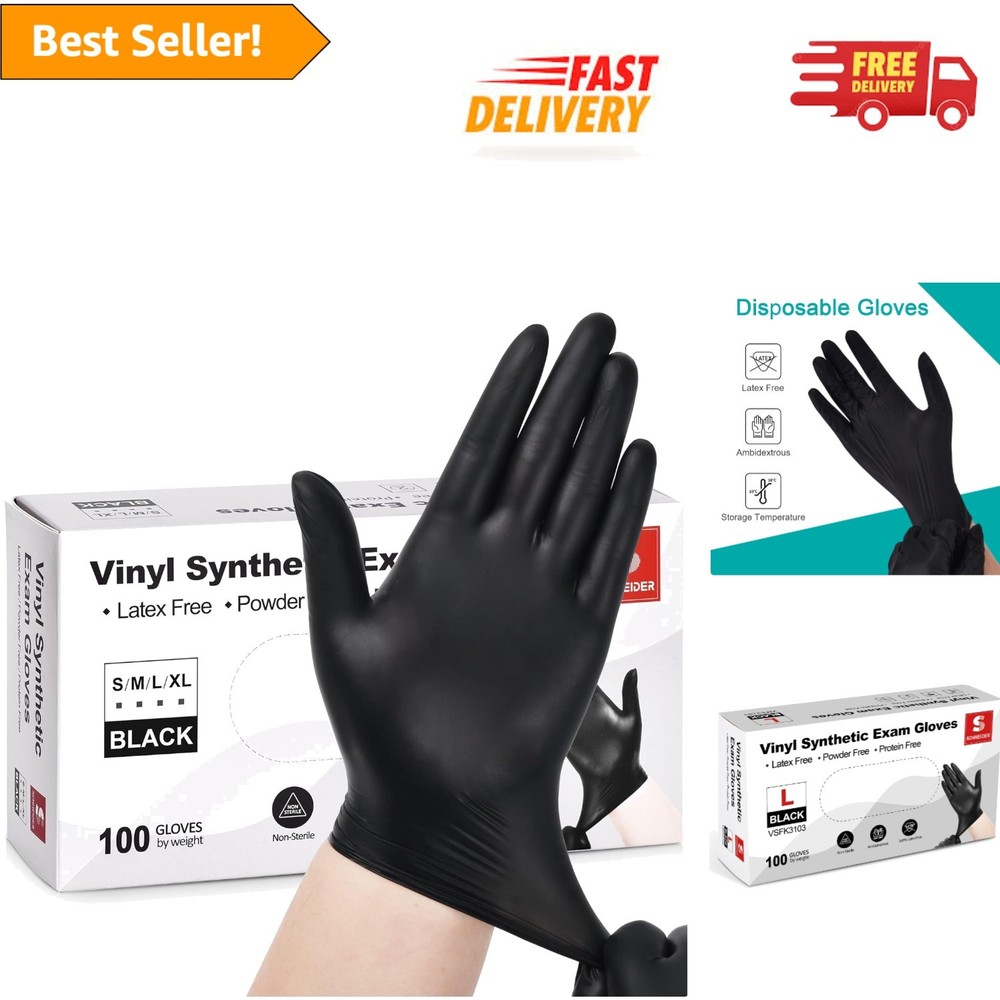 4 Mil Vinyl Exam Gloves – Latex-Free Disposable Gloves for Medical & Food Prep