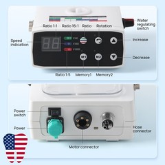 Dental LED Electric Micro Motor 1:5 increase Contra Angle /with Water Tank