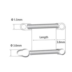 180mm Dental Orthodontic Niti Open Closed Coil Spring Arch Wire 010 012 6/9/12mm