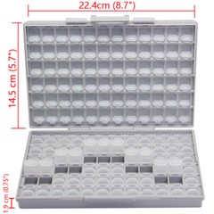 BOX-ALL enclosures 144 space w/ lids labels SMD SMT resistor Organizer 0805 0603