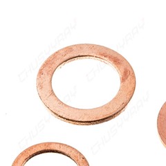 200pcs Copper Washer Gasket Set Flat Ring Seal Assortment Kit with Box M5-M22