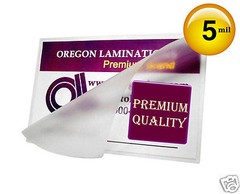 500/pack 5 Mil Key Card size Hot Laminating Pouches 2-1/2 x 3-7/8 Clear Glossy
