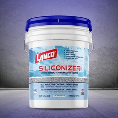 Siliconizer 5 Gal Acrylic Elastomeric White Reflective Roof Sealer Coating