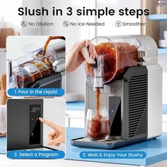 2L/68oz & Slushy Machine for Home Frozen Drink Machine for Cold Drink
