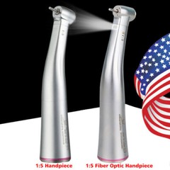 Dental LED Fiber Optic / NO-LED 1:5 Contra Angle High Speed Handpiece Turbine