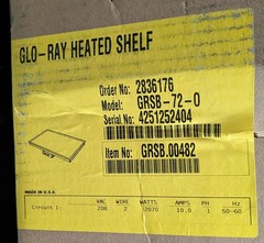 Hatco GRSB-72-O Glo-Ray(R) Drop In Heated Shelf with Recessed Top, 73.5″ x 31.5″