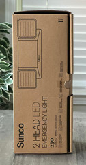 Sunco – 2 Head LED Emergency Light 230 Lumen 6000K Daylight Deluxe White 1 Pack
