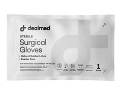 Dealmed Latex Gloves, Sterile, Multi-Layer, Size 8, (300 Pairs/Case)