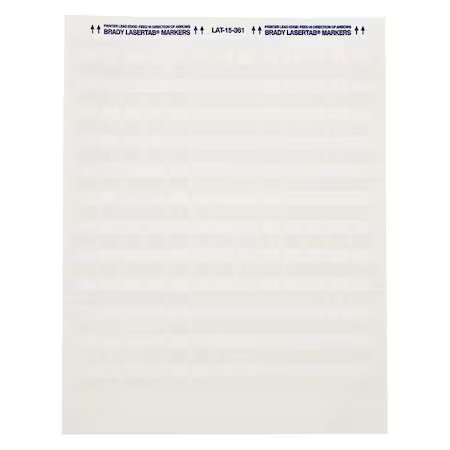Brady Lat-55-361-1 Write On Laminating Wire And Cable Markers, White On