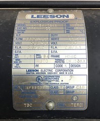 Leeson A6T34XC26B Explosion Proof Motor 113971.00 , 2HP, 3Ph, 3450RPM (F6)