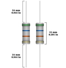 ALLECIN 25 Values 2W Carbon Film Resistor Kit from 1 Ohm to 1M Ohm 2 Watt 5% …