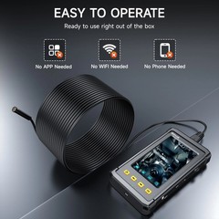 Oiiwak 8.5mm Industrial Endoscope Camera For Cars 1080P 4.3″ IPS IP68 Waterproof