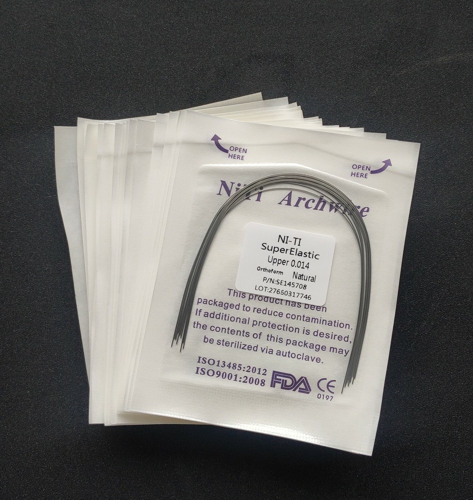 50 Packs Dental Orthodontic Super Elastic NITI Arch Wires Round Natural Form