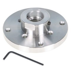 4-Inch Steel Wood Lathe Face Plate, 1 Inch x 8 tpi Threaded With Set Screws