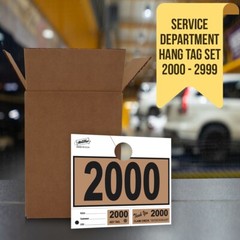 1000 Car Dealer Service Hang Tags Mechanic Repair Shop 3 Piece System – Beige