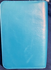 Teal Blue Mundex Zippered Faux Leather Planner Organizer Wallet Agenda by Mundi