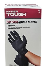 Disposable Nitrile Gloves 100 Count Size Large One Size Fits Most