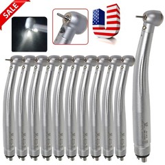 1-10 Dental LED Fiber Optic E-generator High Speed Handpiece 4 HOLE