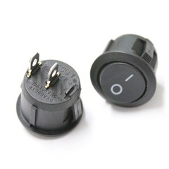 5x Small Round Rocker Switch Locking ON/OFF DC 5A/12V SPST Circle AC 6A/250V/125