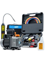 OMT 4CFM Vacuum Pump HVAC Refrigeration AC Manifold Gauge Set Leak Detector Bag