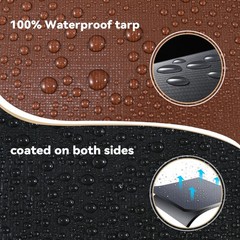 Tarp 5x7ft Heavy Duty Waterproof 16 Mil Tarps,UV-Resistant,Tear-Proof,Black&B…
