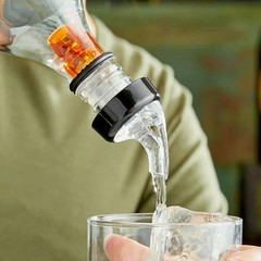 12- Choice 0.5 oz. 3-Ball Measured Liquor Clear Pourer Collar Orange Tail