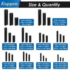 230Pcs SAE Roll Pin Assortment Set – Slotted Spring Pins Steel Split Expansion P