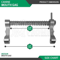 4 Pcs Canine Mouth Opening Gag Set S, M, L, XL Animals Veterinary Inst German Gr