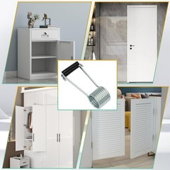 Litoexpe 4 Pack Universal Butterfly Spring Door Closer with Rubber Bumpers Se…