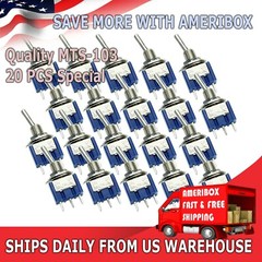 20pcs 3 Pin SPDT ON-OFF-ON 3 Position Mini Toggle Switches MTS-103 US Free Ship