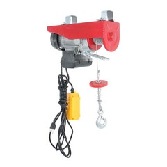 Miniature Electric Hoist 440 LBS Crane Winch with Wired Remote Control 510W 110V