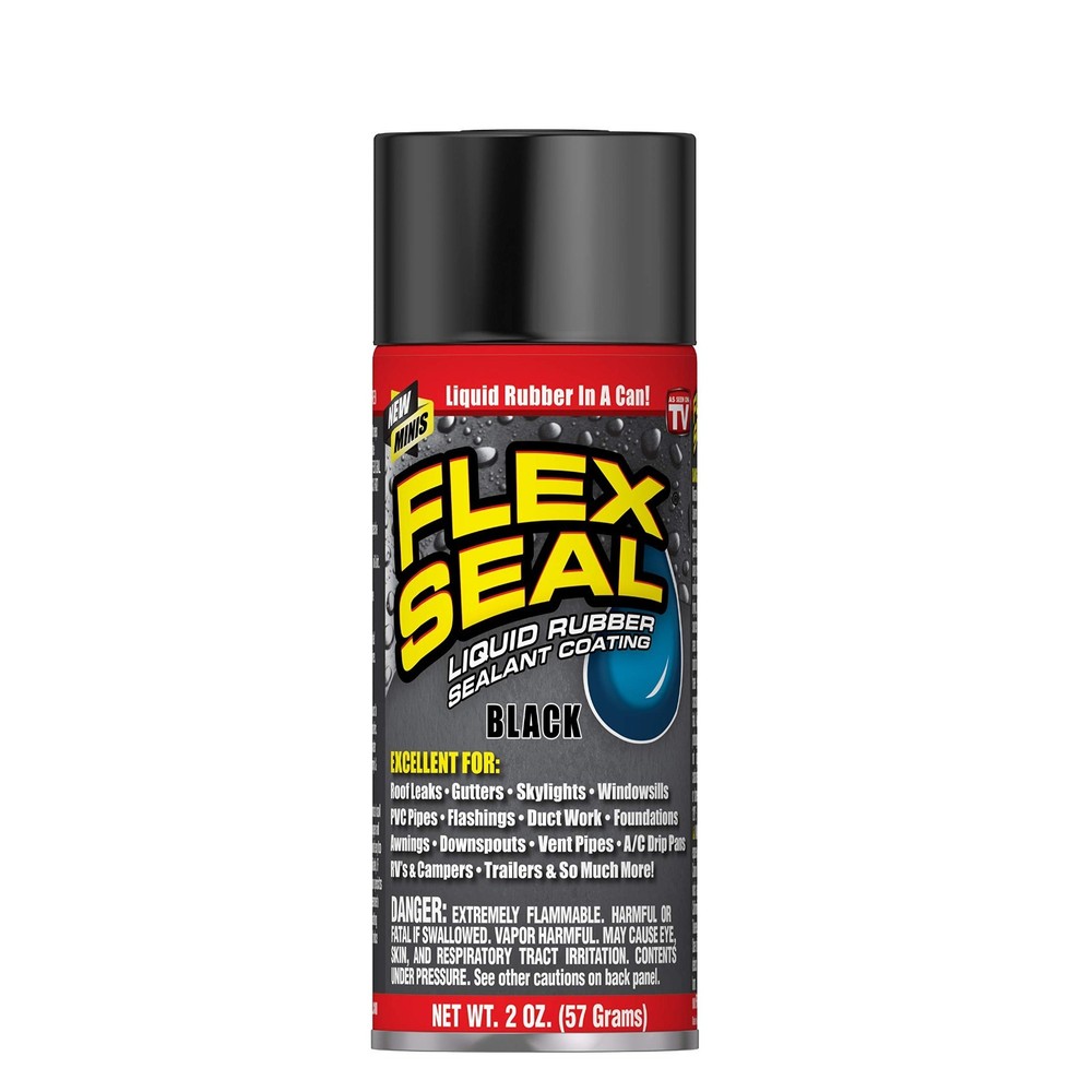 Flex Seal Mini 2-fl oz Black Aerosol spray Waterproof Rubberized Coating
