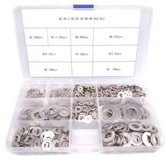 NJ STOCK 1240pcs Stainless Steel Flat Washers Assortment Kit