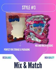 3.5g Mylar Bags w/ Display Box | Resealable Smell Proof | 12-128 Pack Options