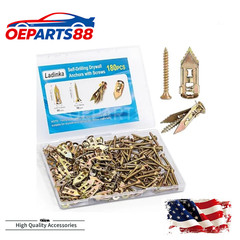 180 PCS Self-Drilling Drywall Anchors KIT – 90 Metal Winged Zinc Yellow
