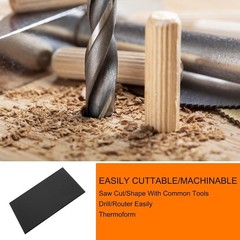Black UHMW Sheet – 6″ x 8″ x 1/16″ – Ideal for Crafts & Industrial Use
