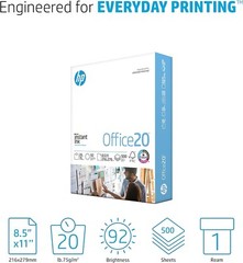 8.5×11 Paper |Office 20 lb | 1 Ream – 500 Sheets | 92 Bright | Made