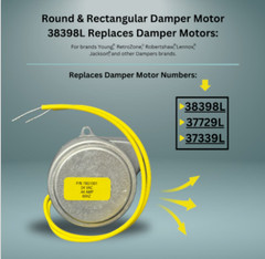 Replacement 24v Synchron Motor Actuator 38398L for RetroZone™️ Rect. Damper