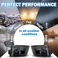 LED Fog Lights Assembly For 2003-2005 Toyota 4Runner, A Pair of Front Fog Lamps