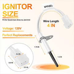 201657-03S Furnace Hot Surface Ignitor Replacement Fit for Good-man Ama-na…